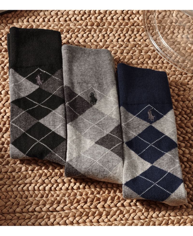 Men's 3-Pack Argyle Dress Socks