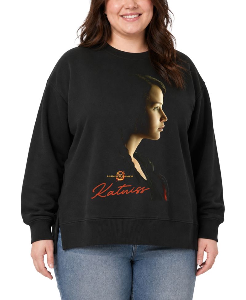 Plus Size Katniss Portrait Fleece Sweatshirt