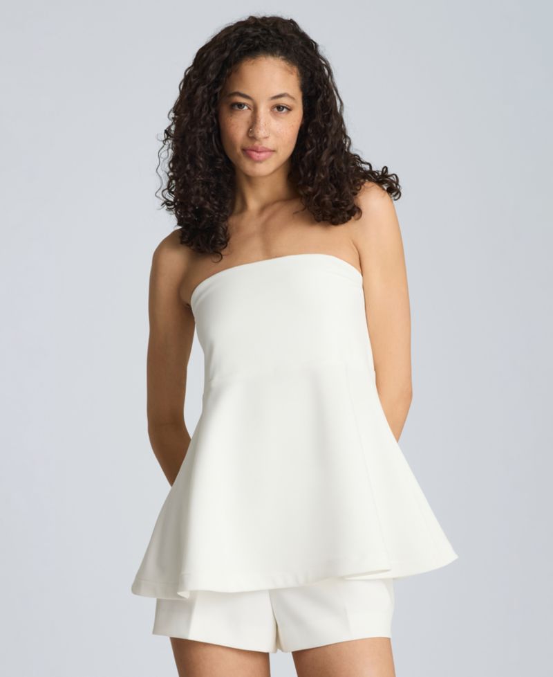Women's Strapless Peplum Top