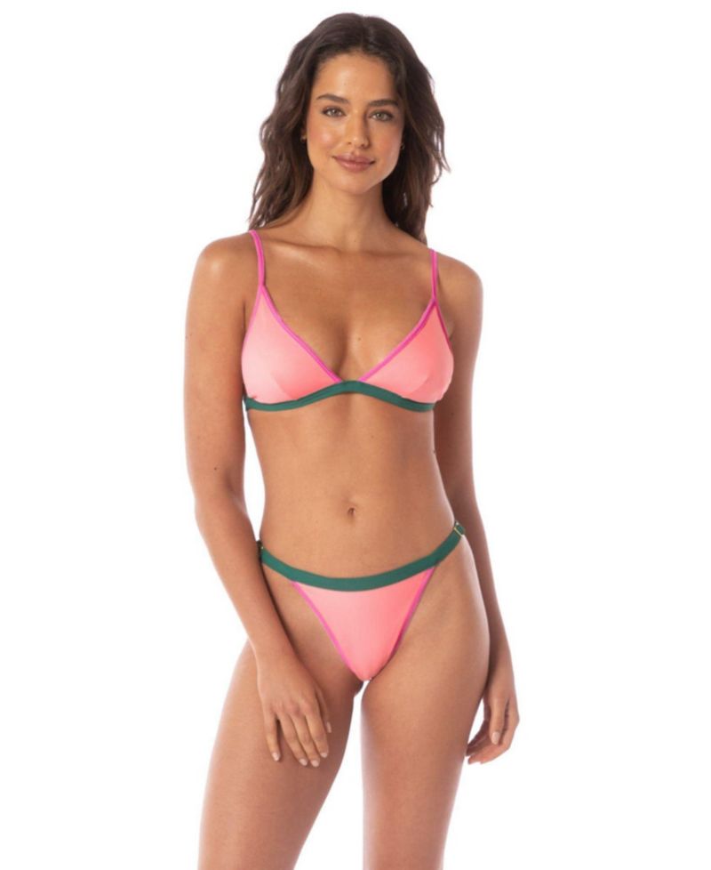 Women's Strawberry Breeze Reversible Colorblock Triangle Bikini Top