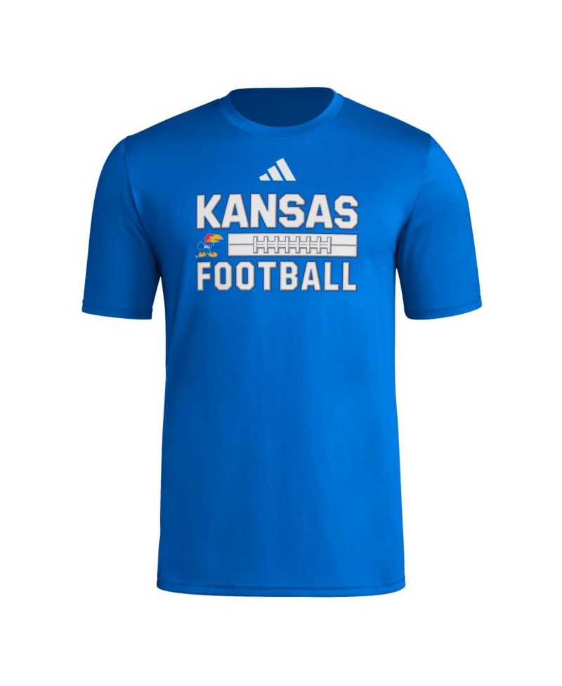 Men's Royal Kansas Jayhawks Locker Laces Out Pre-Game T-Shirt