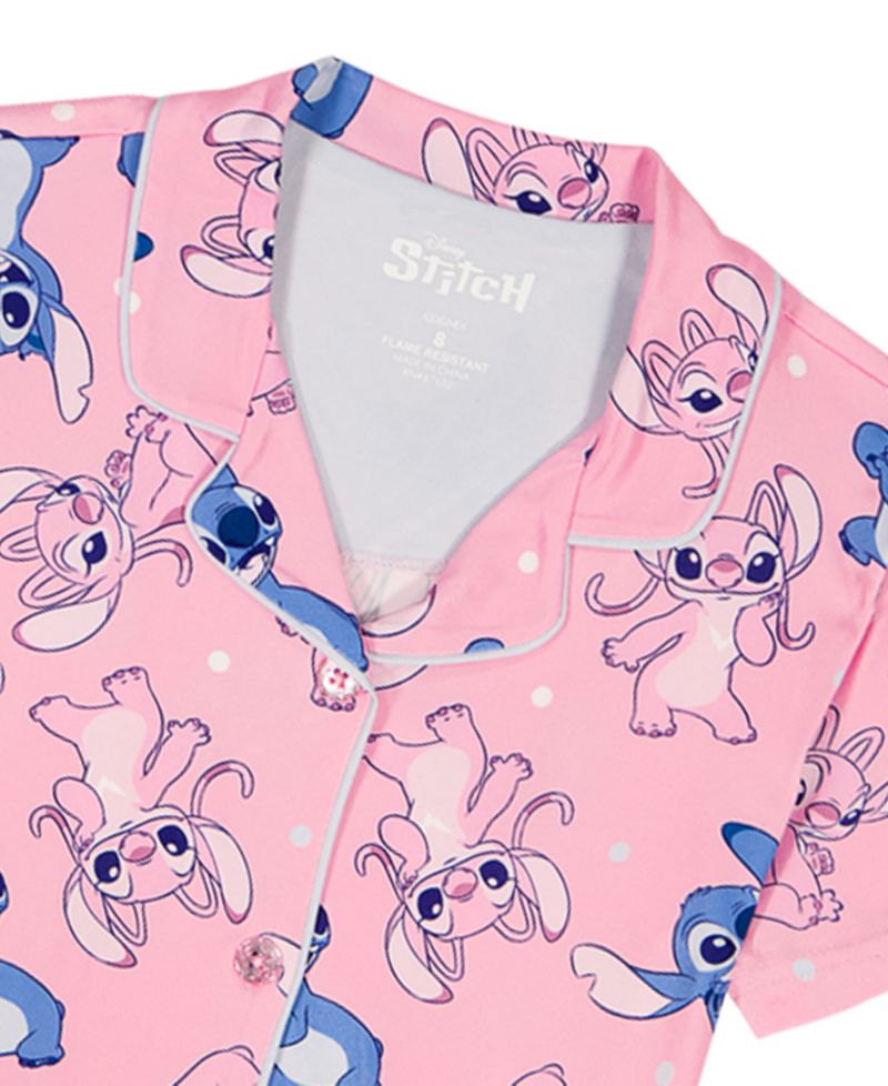 Girls' 4-10 Graphic Print Top and Pants, 2-Piece Pajama Set