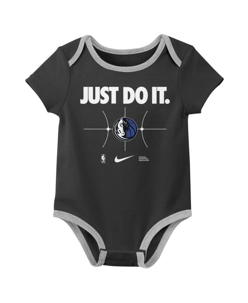 Newborn 2-Pack Blue/Black Dallas Mavericks Just Do It Bodysuit Set