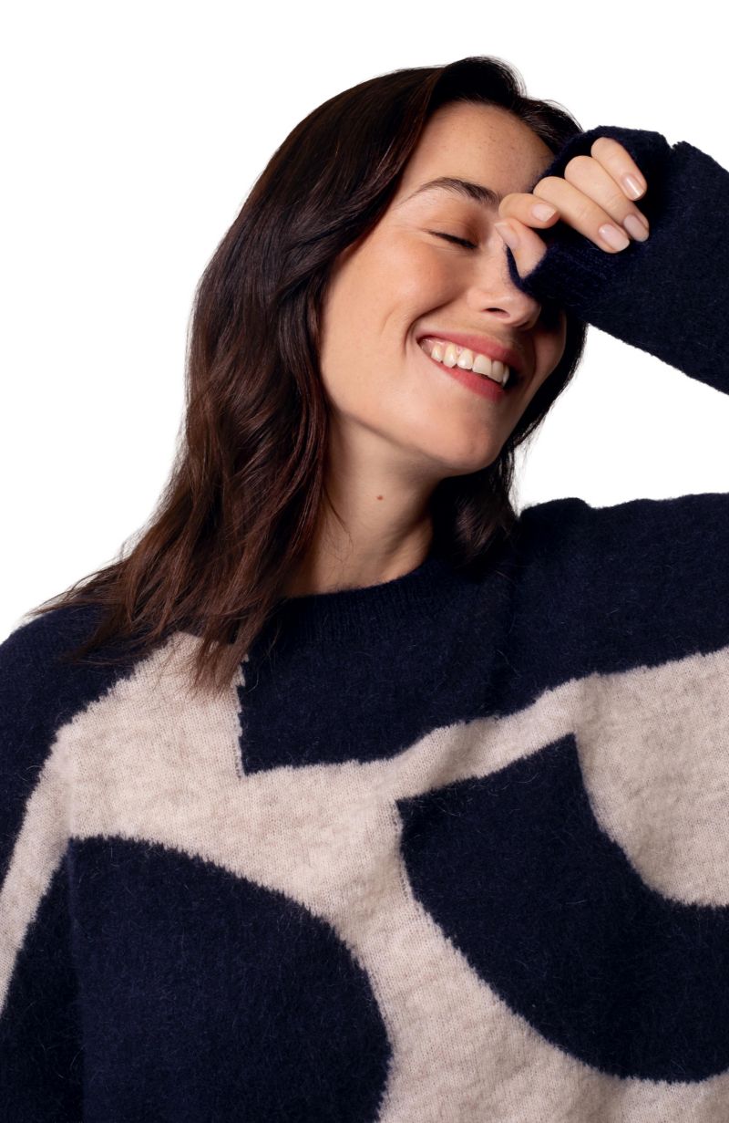 Women's Abstract Geo Sweater