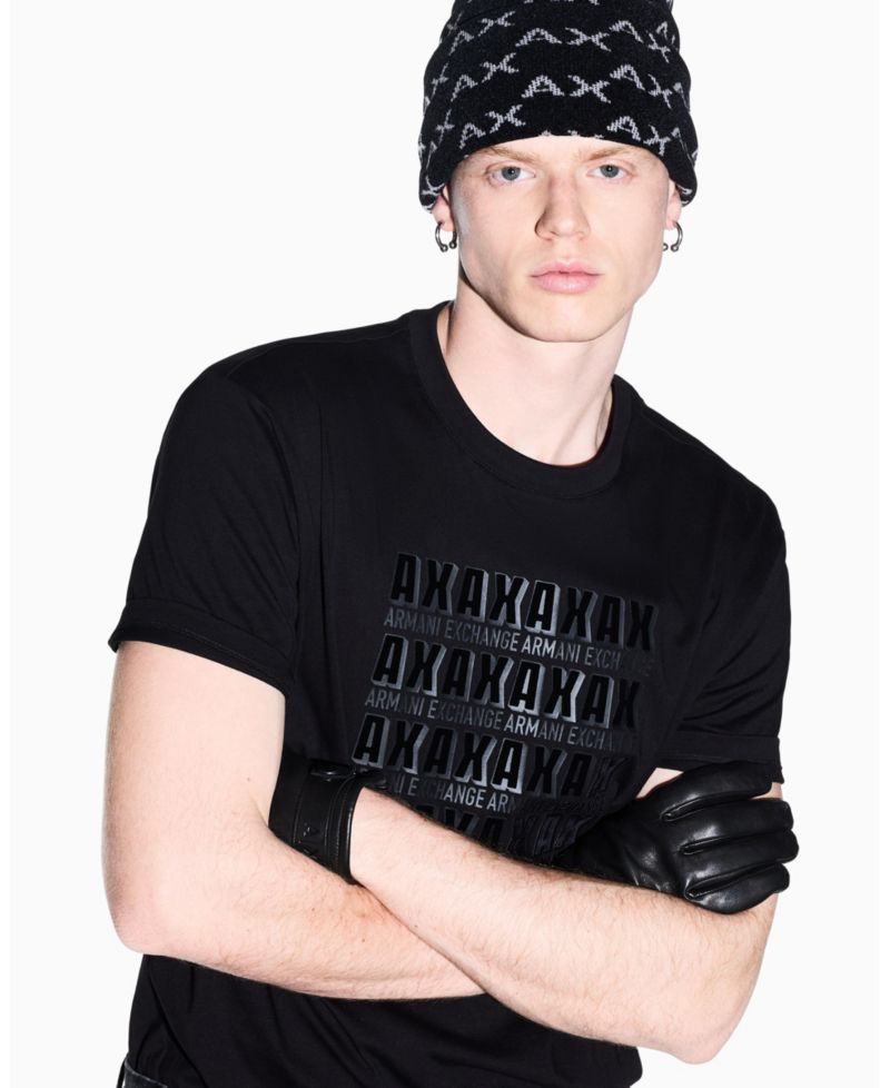 Men's Viscose All Over Logo Beanie Hat