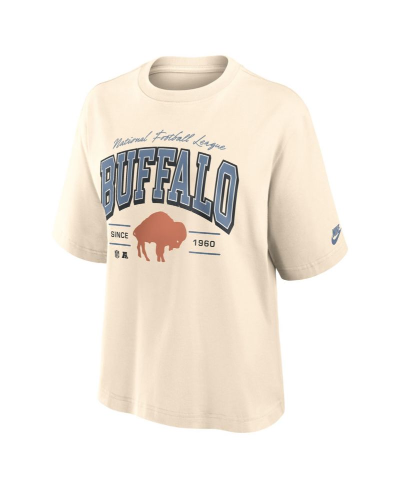 Women's Cream Buffalo Bills Vintage Mod Boxy T-Shirt