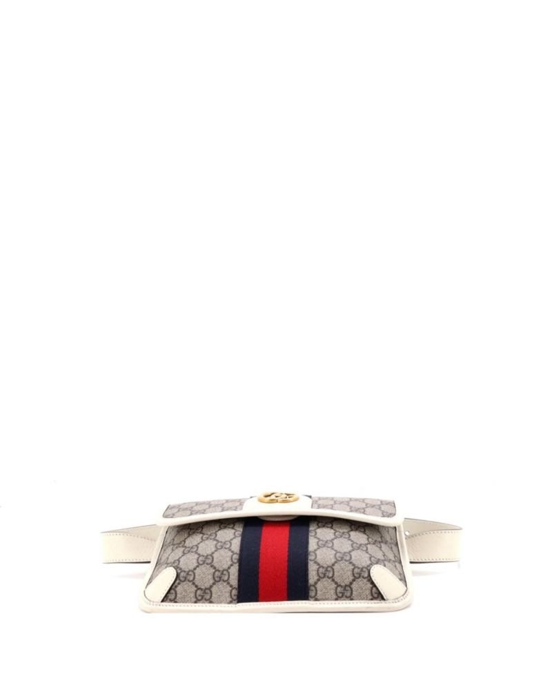Ophidia Flap Belt Bag GG Coated Canvas with Leather