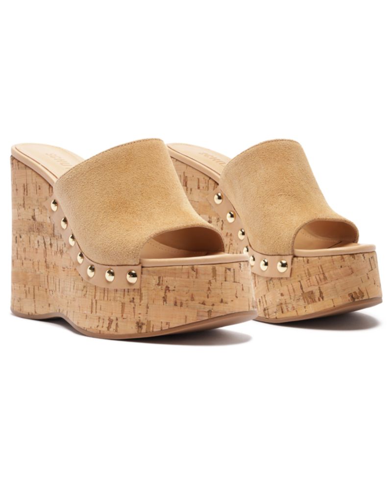 Women's Dalle Studs Slip-On Wedge Sandals