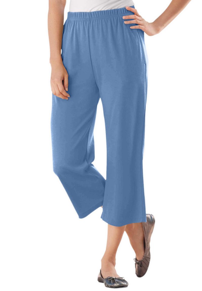 Women's Within 7-Day Elastic-Waist Stretchy Knit Capri