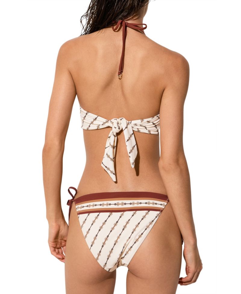 Women's Tina Chain-Print Side-Tie Bikini Bottoms