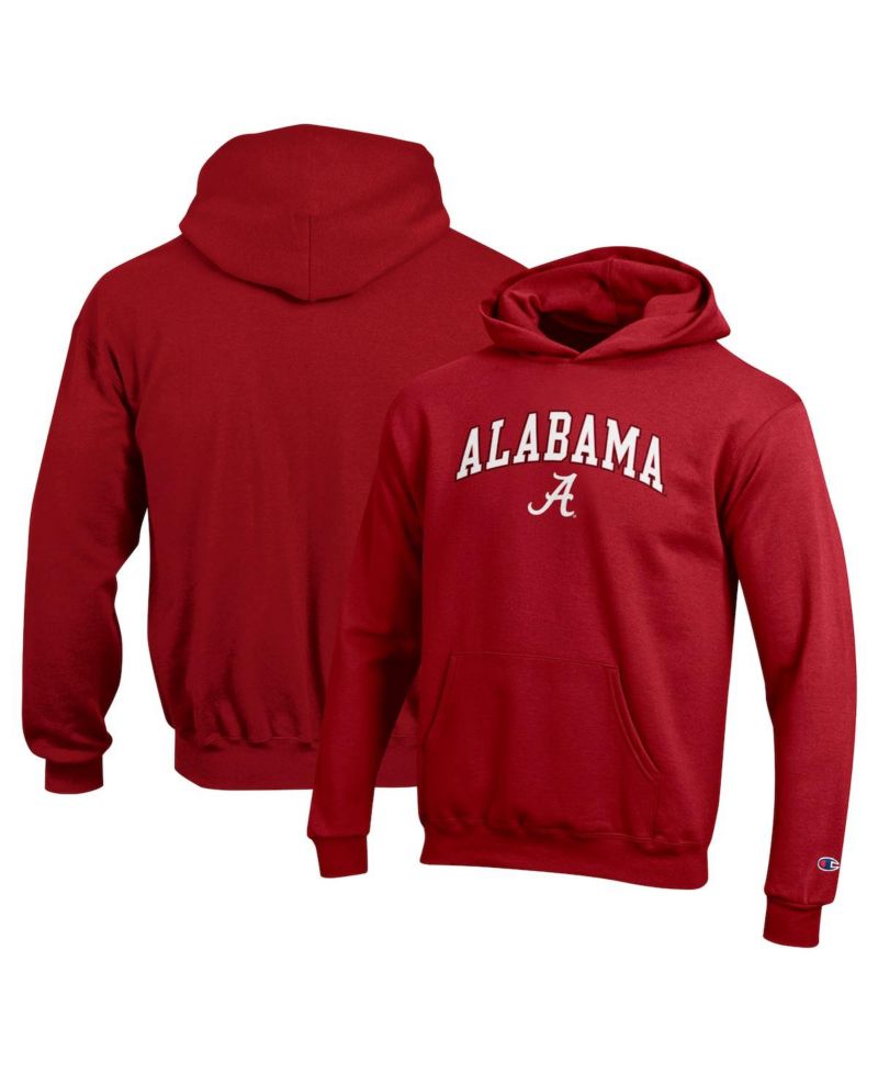 Big Boys and Girls Crimson Alabama Crimson Tide Campus Pullover Hoodie