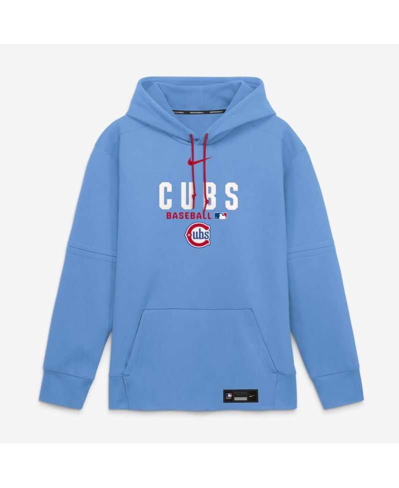 Men's Light Blue Chicago Cubs Authentic Collection Therma-FIT Hoodie