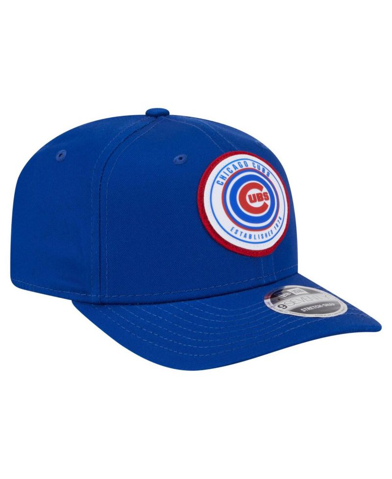 Men's Royal Chicago Cubs Circle Patch 9SEVENTY Stretch-Snap Hat