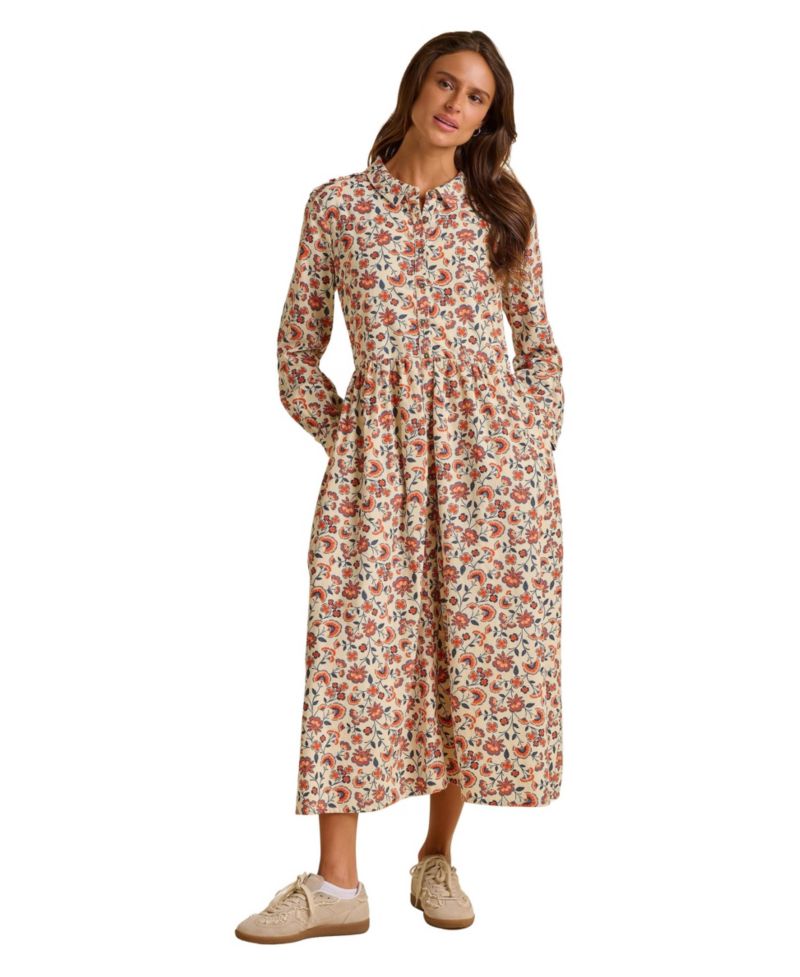 Women's Bella Long Sleeve Shirt Midi Dress