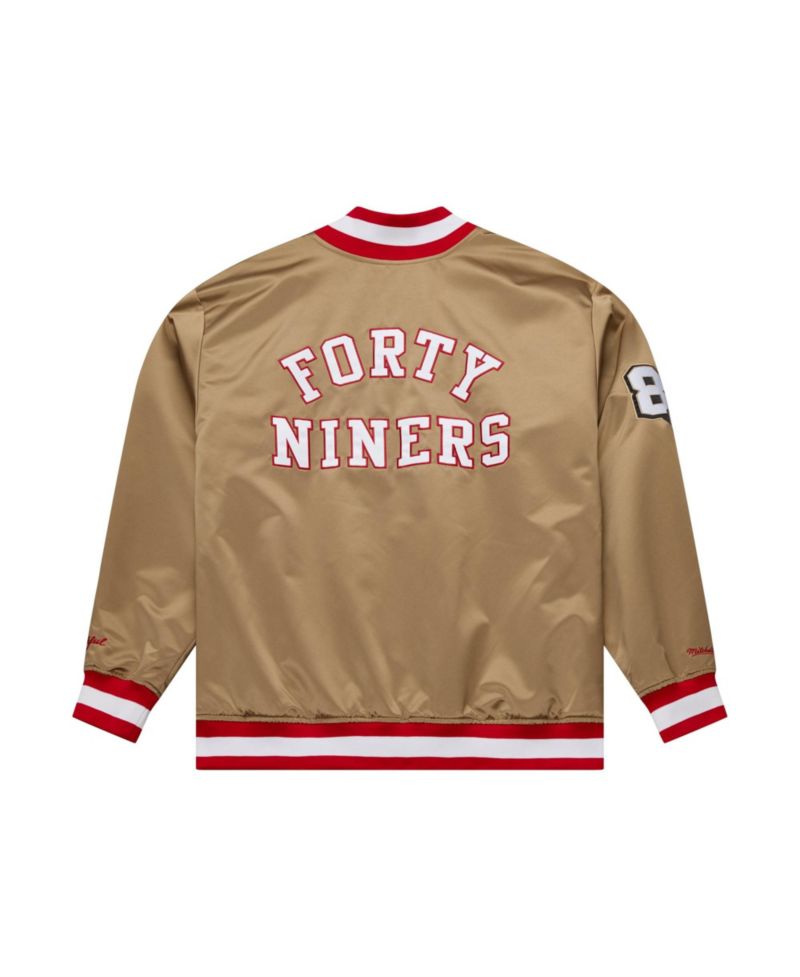Men's Mitchell Ness Gold San Francisco 49ers 80th Anniversary Heavyweight Satin Full-snap Jacket