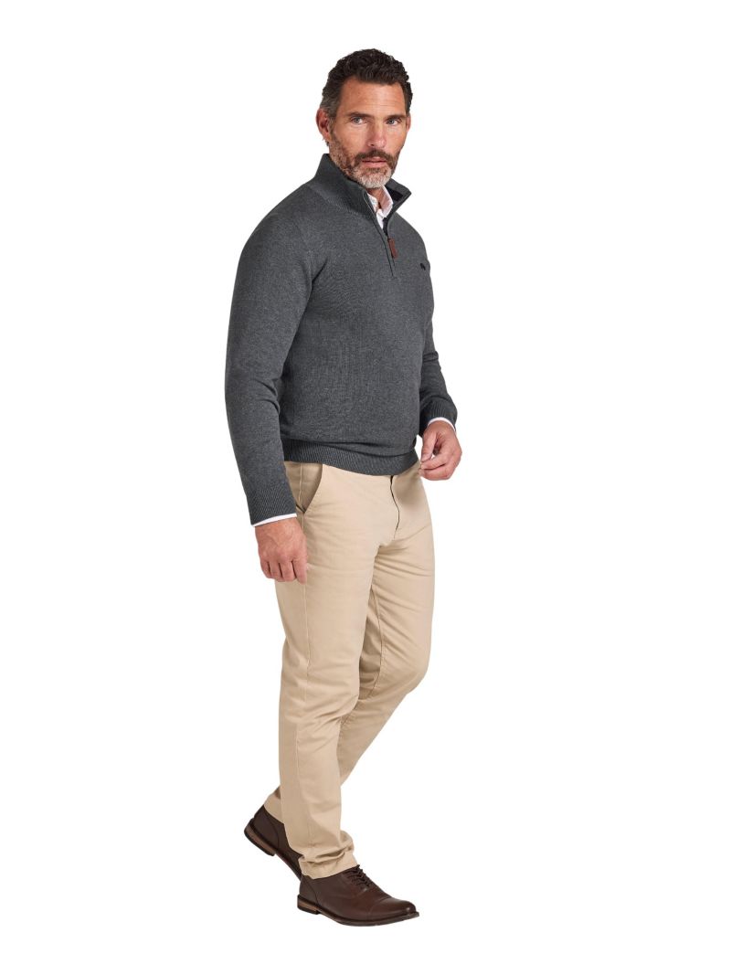 Men's Quarter Zip Cashmere Blend Sweater