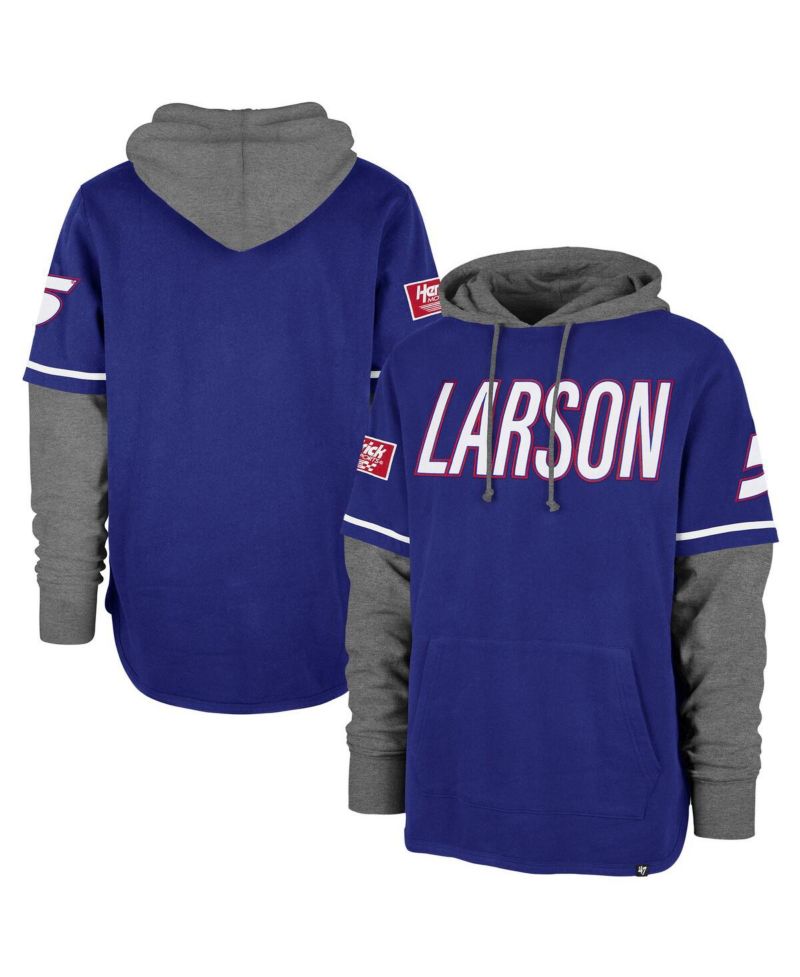 Men's Royal Kyle Larson Trifecta Shortstop Pullover Hoodie