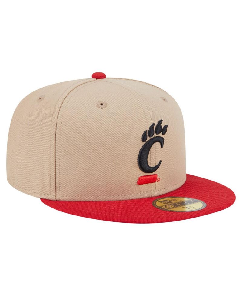 Men's Khaki Cincinnati Bearcats Two-Tone 59FIFTY Fitted Hat