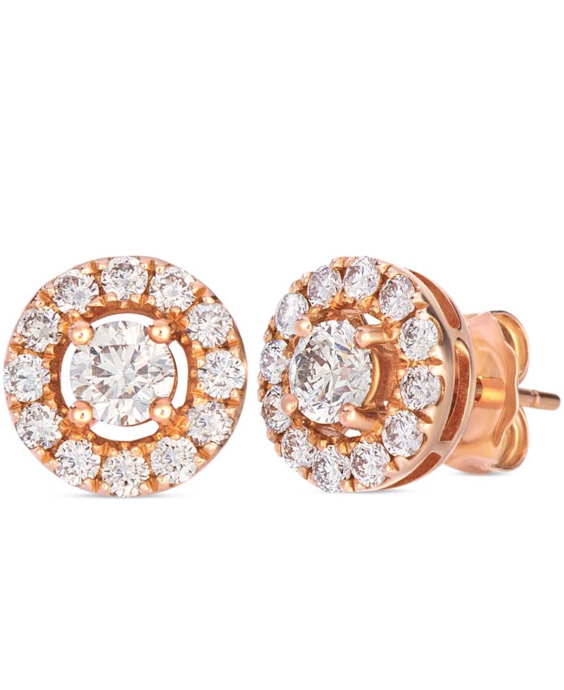 Nude Diamond (0.96 ct. t.w.) Earrings in 14k Strawberry Gold