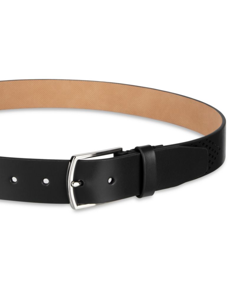 35MM Men's Washington Perforated Casual Leather Belt