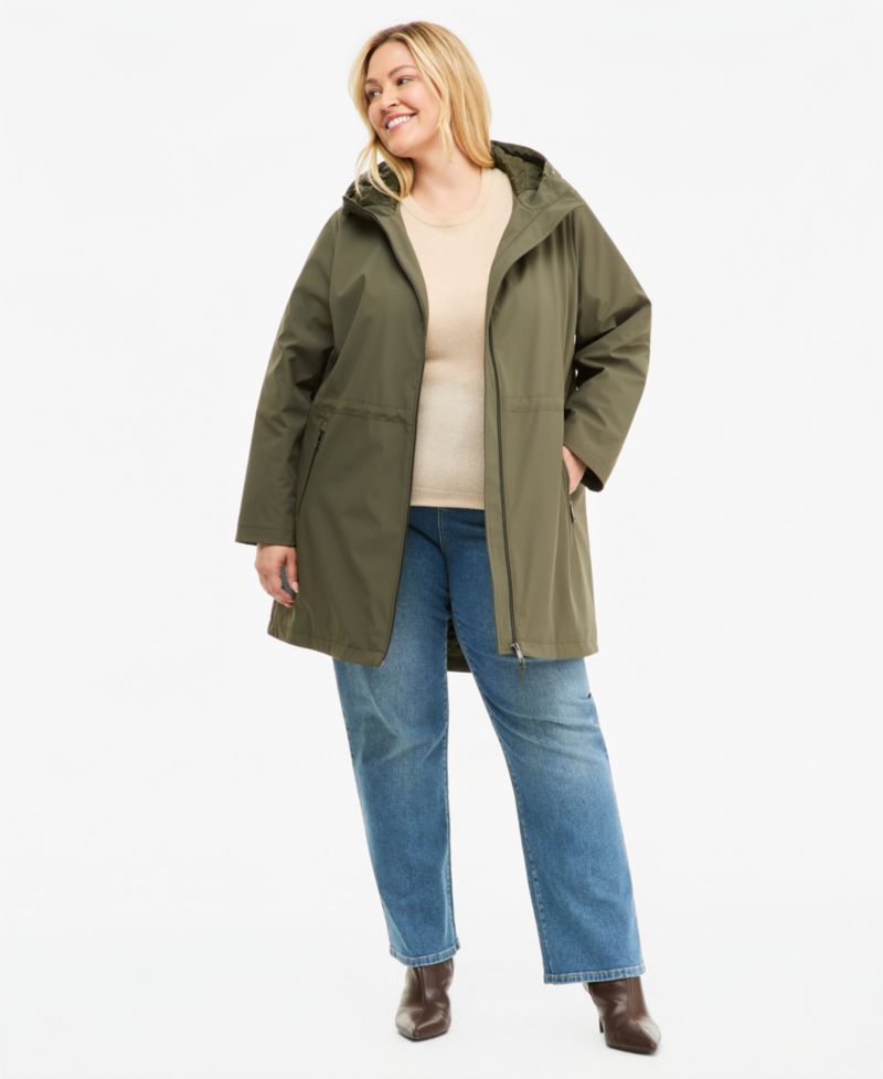 Plus Size Softshell Utility Coat, Created for Macy's