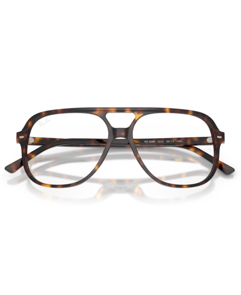 Unisex Square Plastic RB5698 Bill Optics Eyeglasses