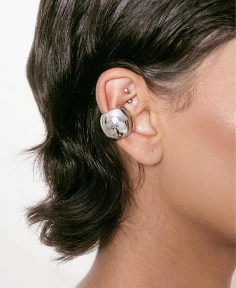 Chunky Metal Cuff Earrings