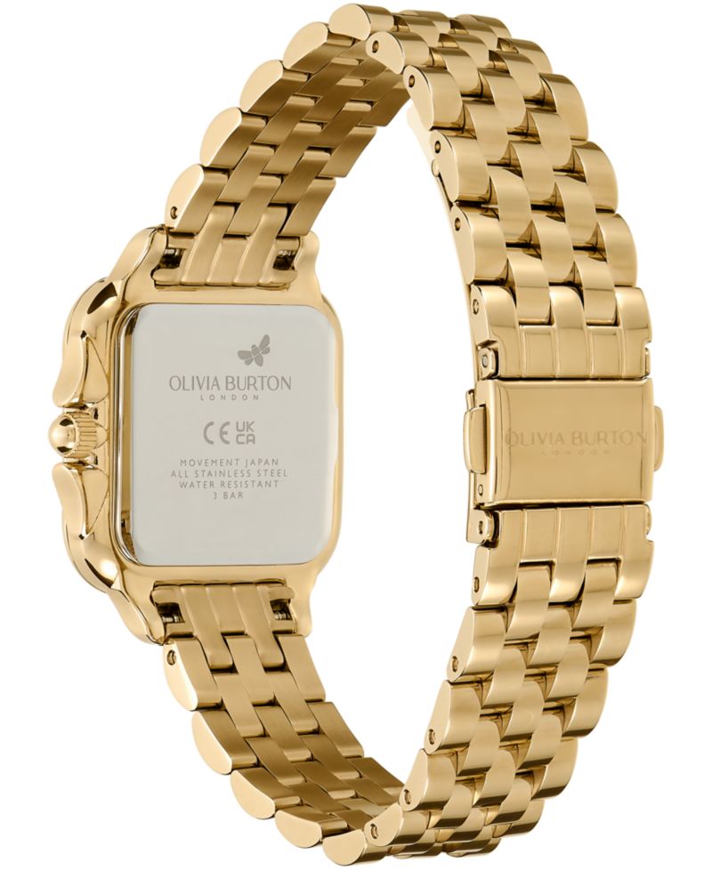 Women's Grosvenor Soft Square Gold-Tone Stainless Steel Bracelet Watch 28mm