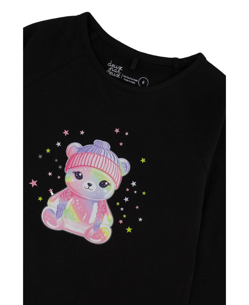 Little and Big Girl Raglan Cotton T-Shirt