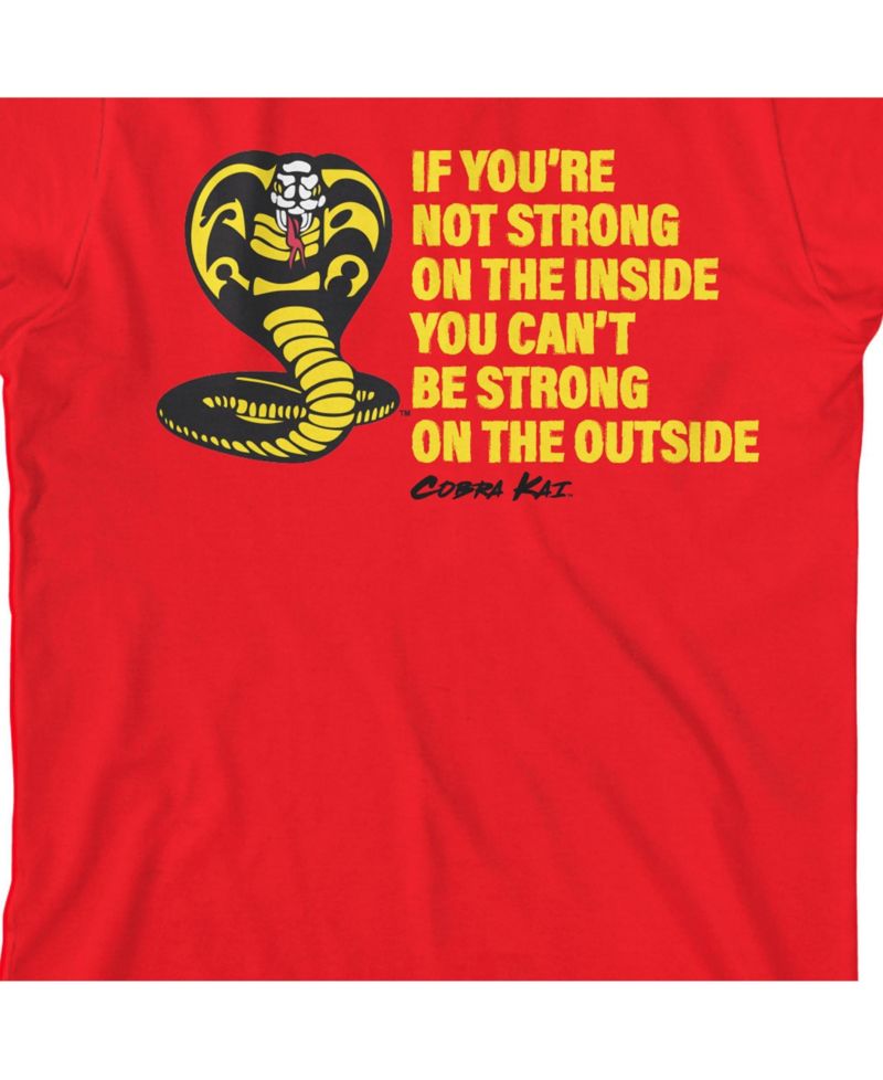 If You're Not Strong On The Inside Boy's Red T-shirt