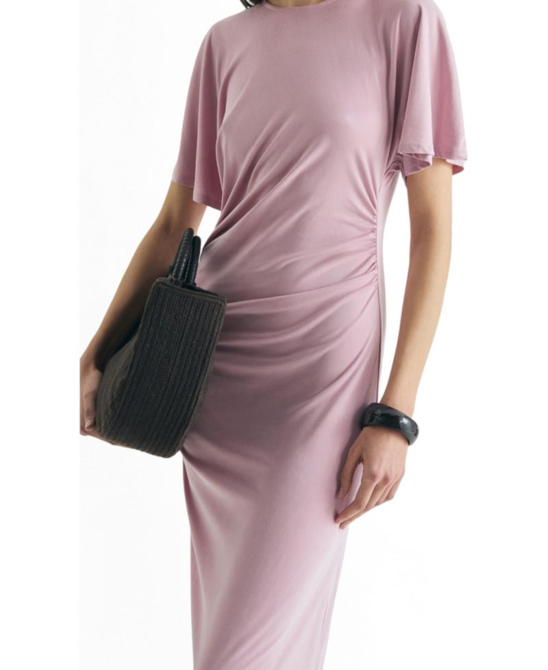 Women's Cupro Dress Gathers