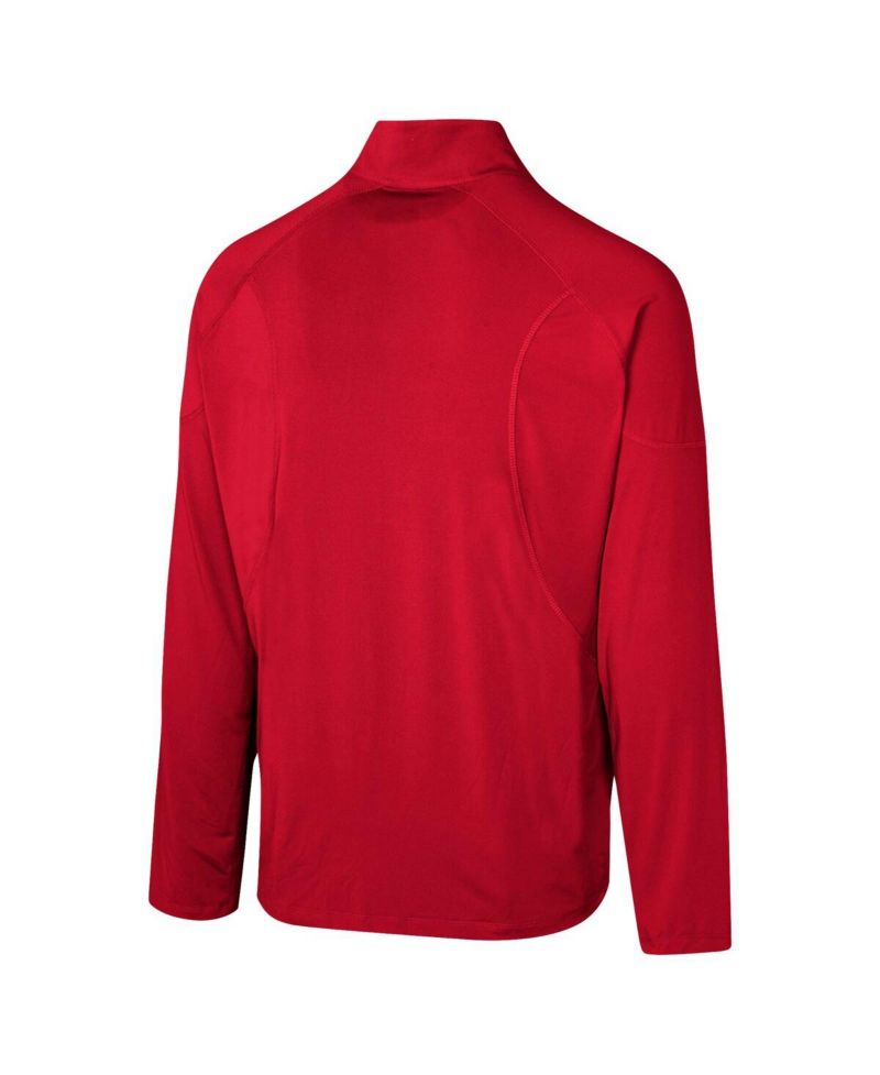 Men's Red Tampa Bay Buccaneers Grind Iron Quarter-Zip Top