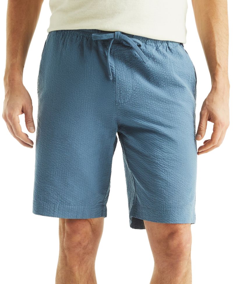 Men's Seersucker Drawstring 9.5" Shorts