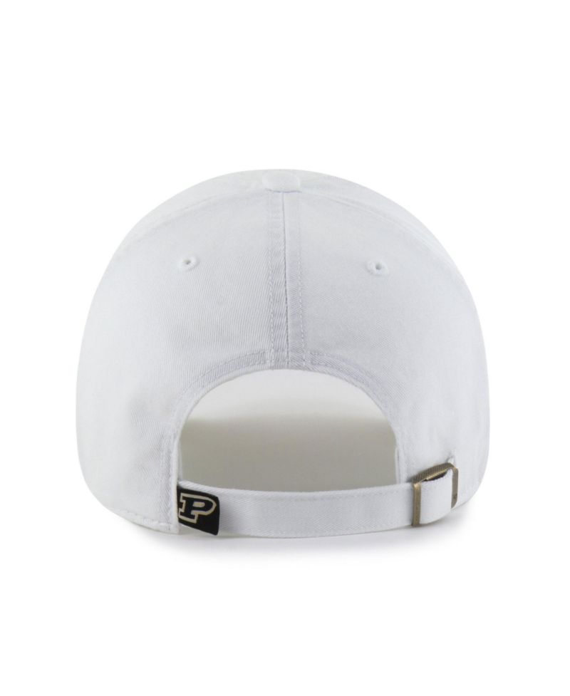 Men's and Women's '47 White Purdue Boilermakers Mascot Clean Up Adjustable Hat