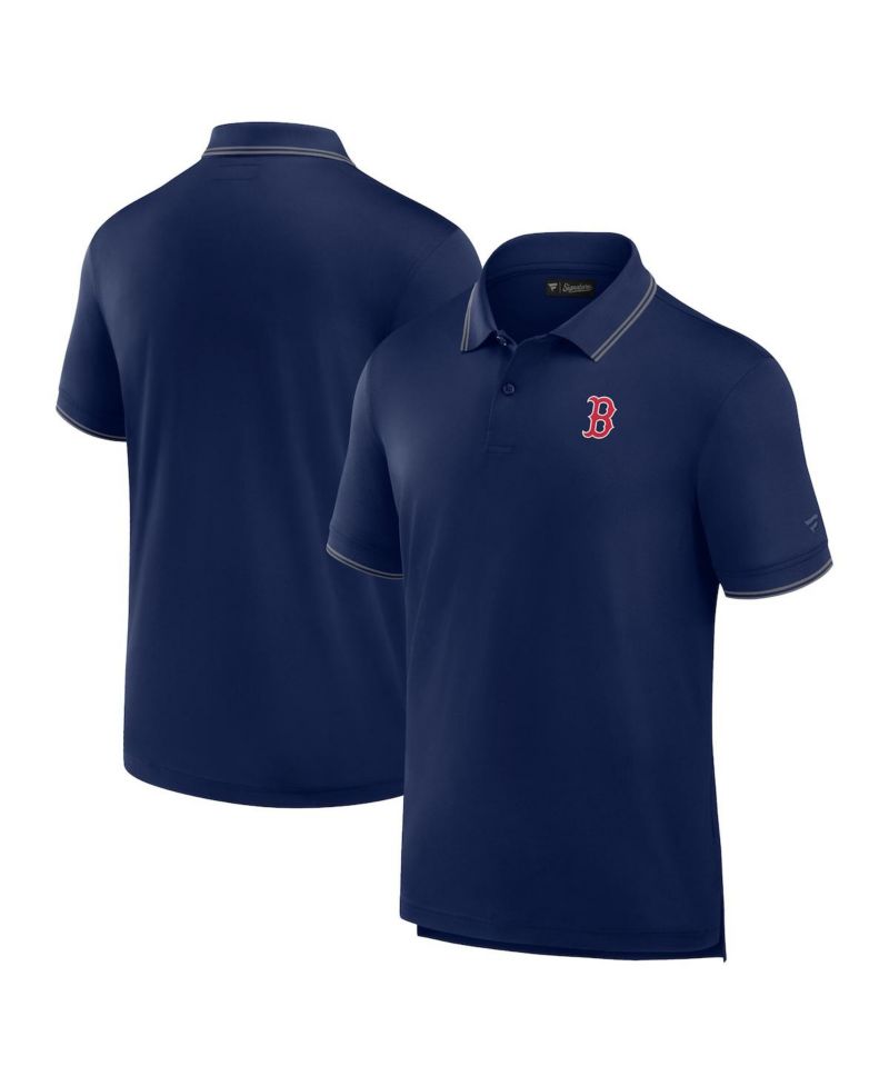 Men's Navy Boston Red Sox Pique Polo Shirt