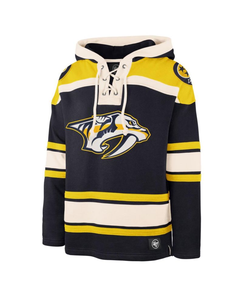 Men's Navy Nashville Predators Superior Lacer Pullover Hoodie