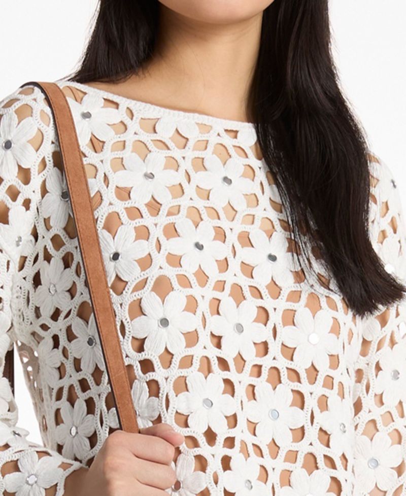 Women's Crochet A-Line Mini Skirt