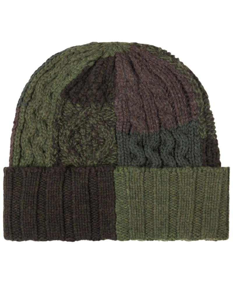 Men's Intarsia Patchwork Beanie Hat
