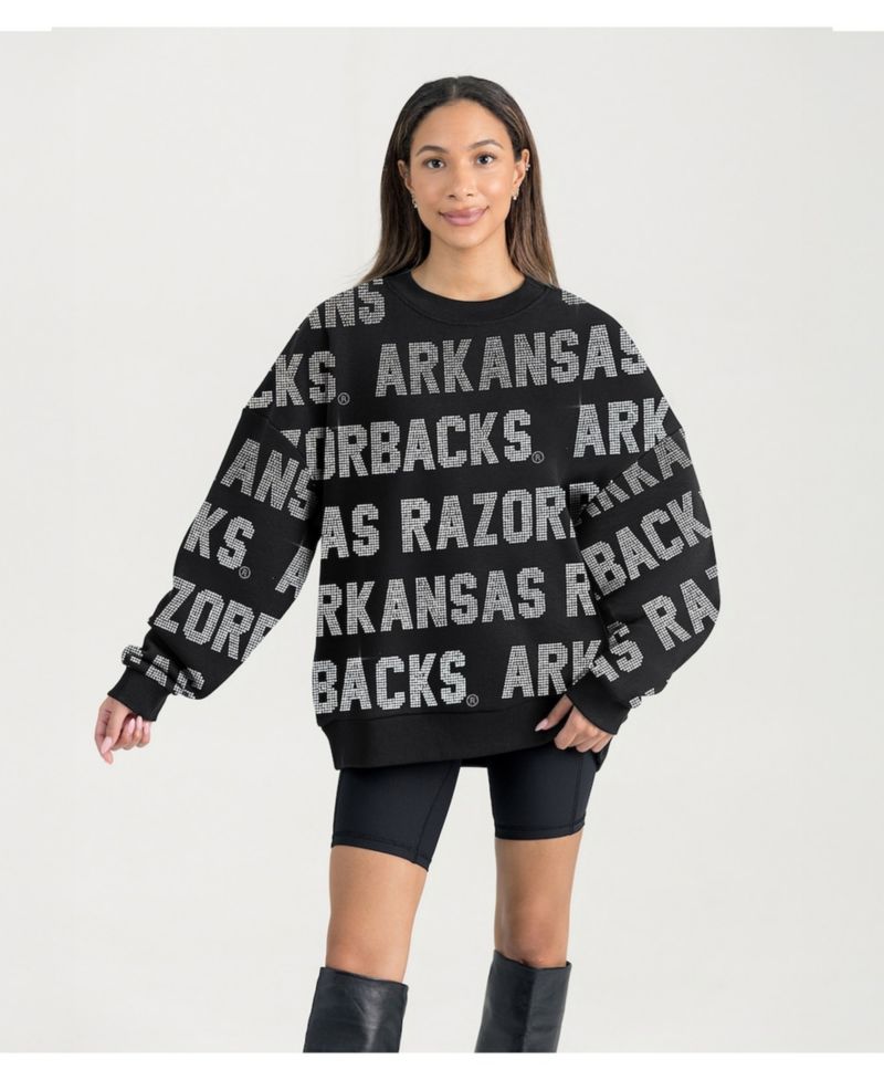 Women's Black Arkansas Razorbacks Hype Era Sweatshirt