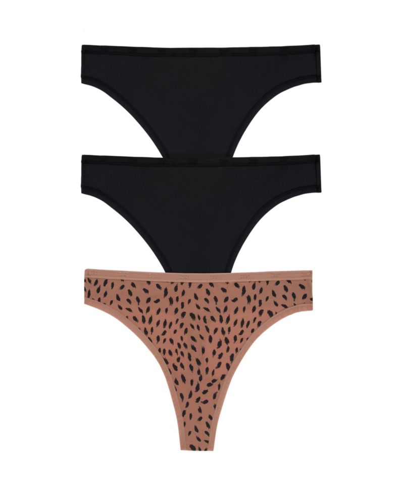 Women's Micro Thong Underwear 3 Pack DK8301P3