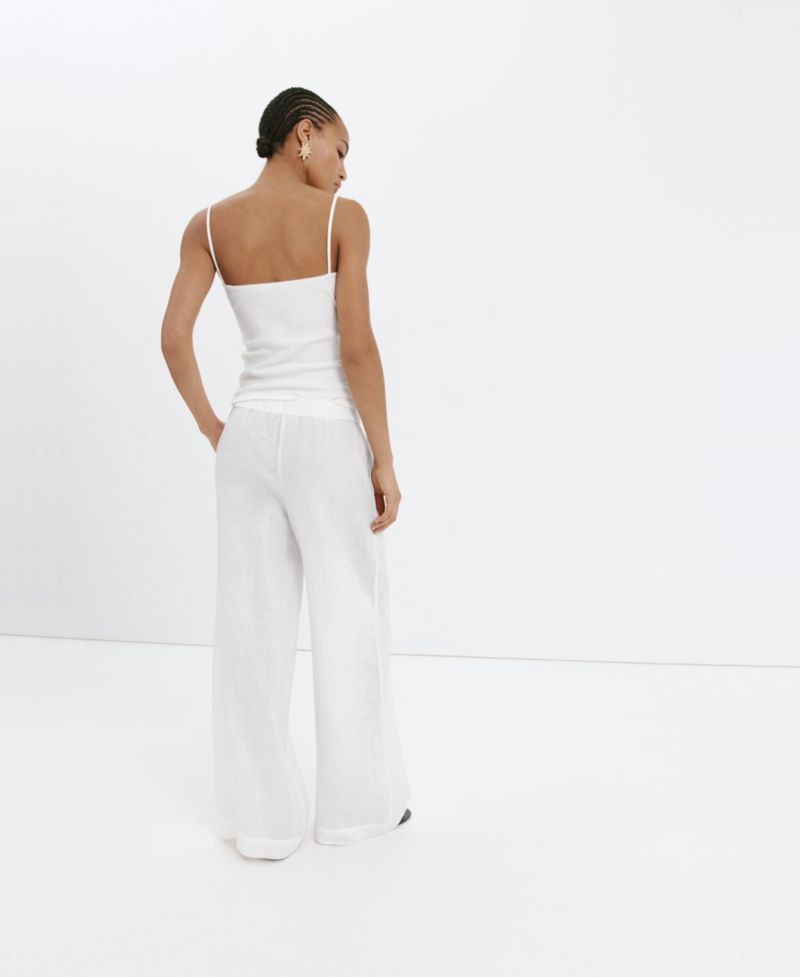 Women's Wide-Leg Linen Pants