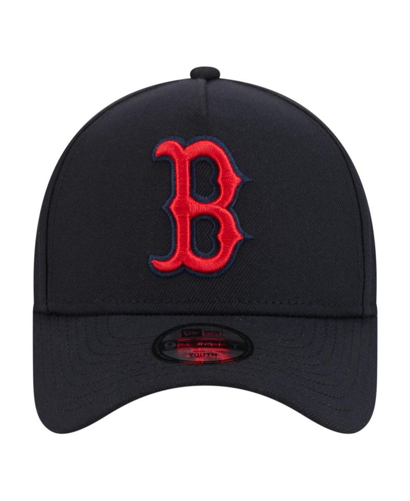 Big Boys and Girls Navy Boston Red Sox 9FORTY A-Frame Adjustable Hat