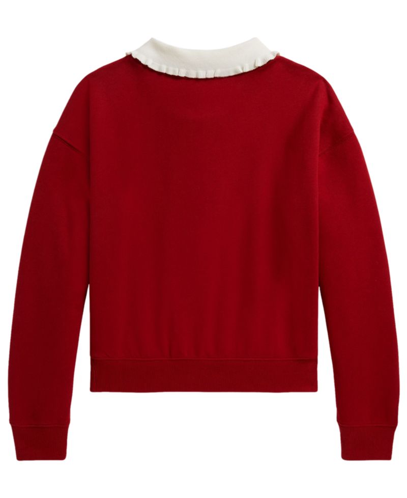 Girls' 7-16 Collared Fleece Sweatshirt