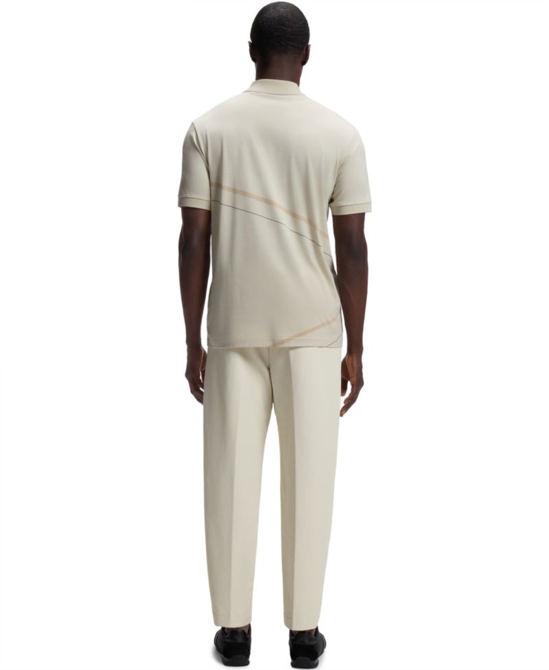 Men's Pima-Cotton Regular-Fit Printed Polo Shirt