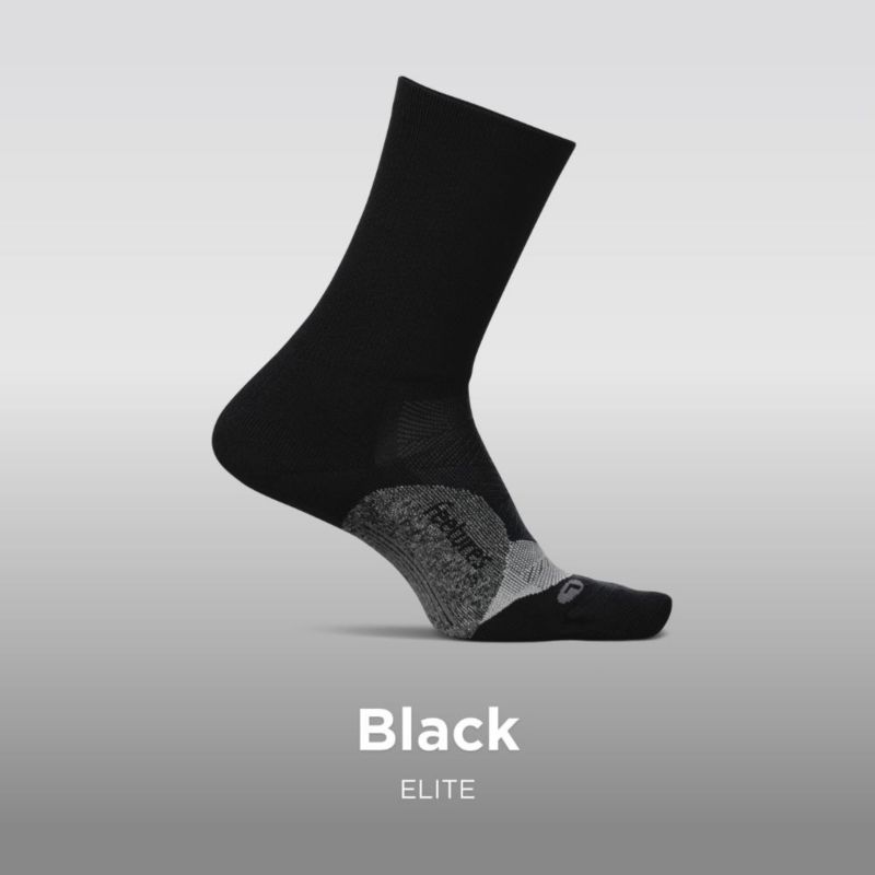 Men's Elite Light Cushion Mini Crew Sock - Sport Sock with Targeted Compression