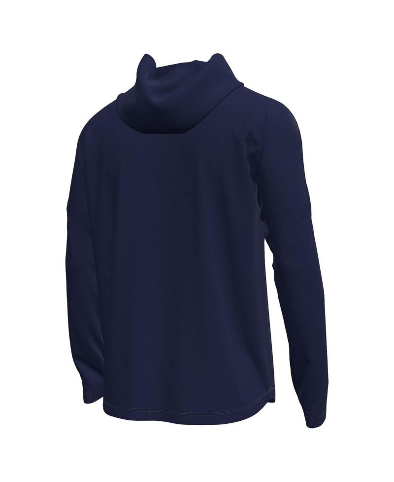 Men's Navy Notre Dame Fighting Irish Golf Leprechaun Tech Stretch Long Sleeve Hooded T-Shirt