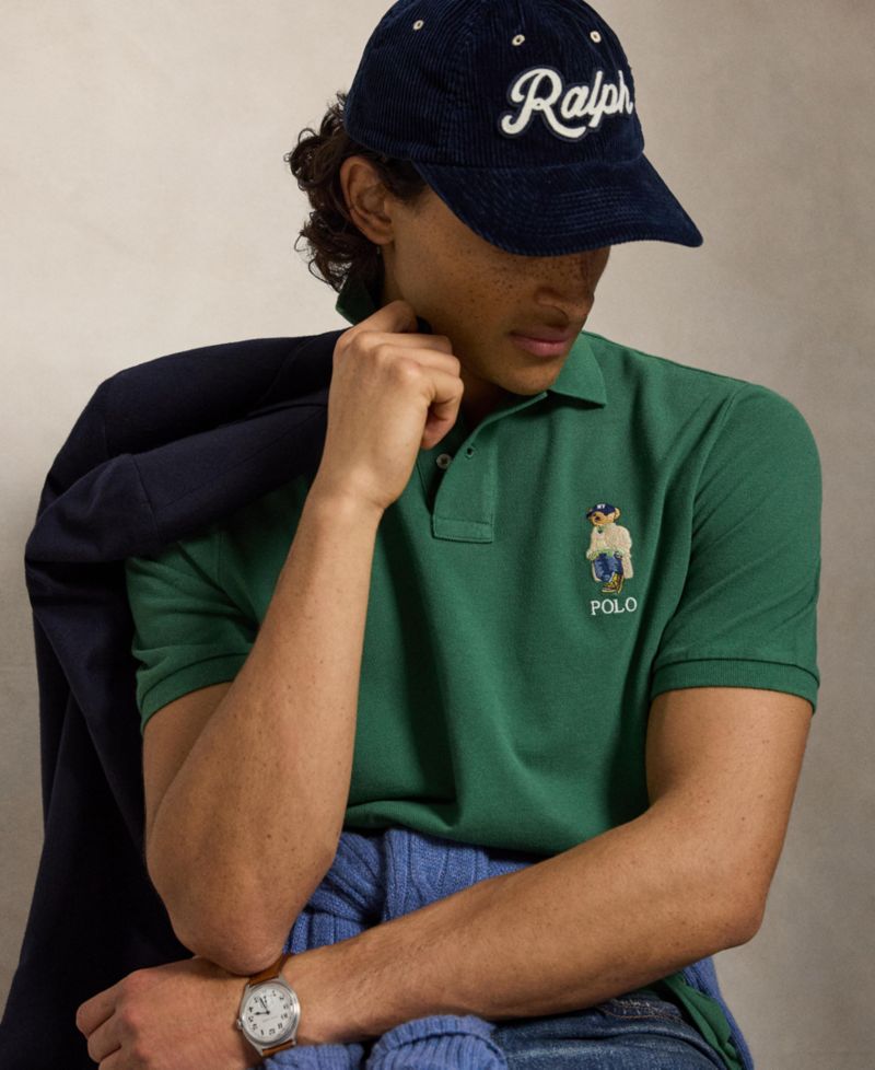 Men's Classic-Fit Polo Bear Mesh Polo Shirt
