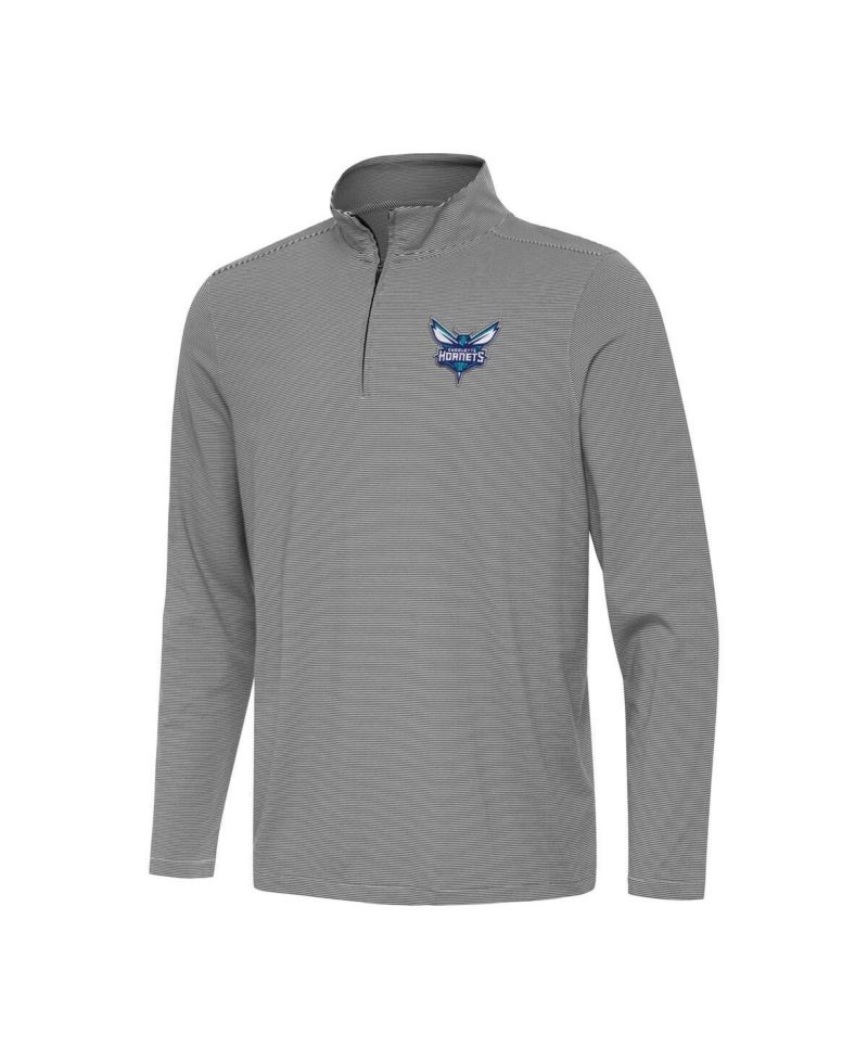 Men's Black Charlotte Hornets Twine Quarter-Zip