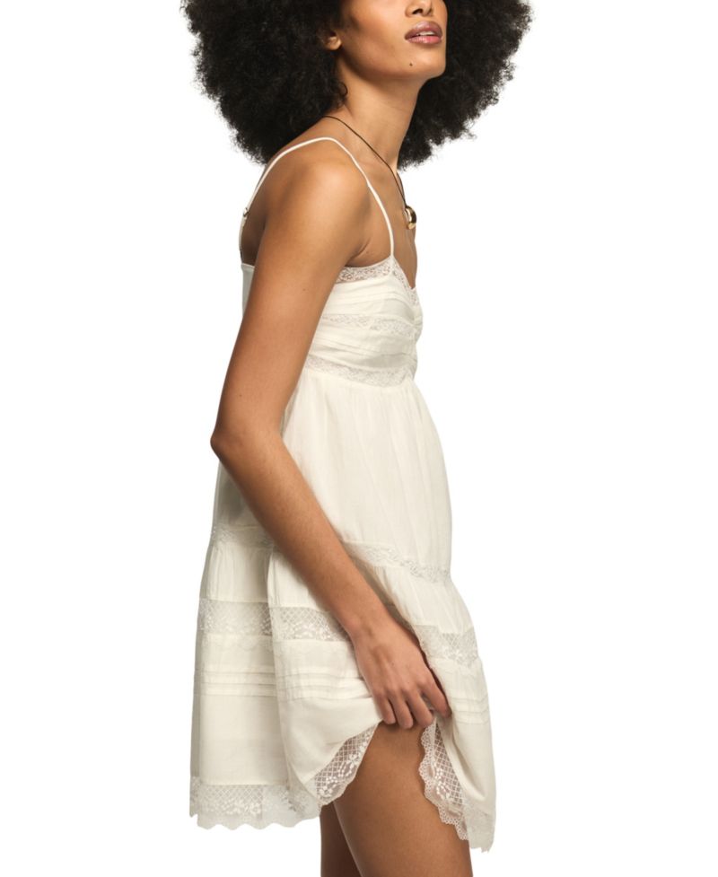 Women's Sleeveless Trim Mix Mini Dress