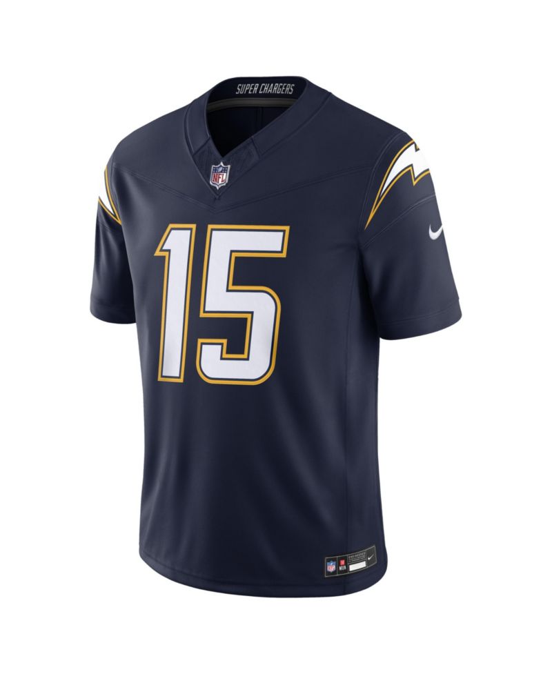 Men's Ladd McConkey Navy Los Angeles Chargers Alternate Super Chargers Vapor F.U.S.E. Stitched Limited Jersey